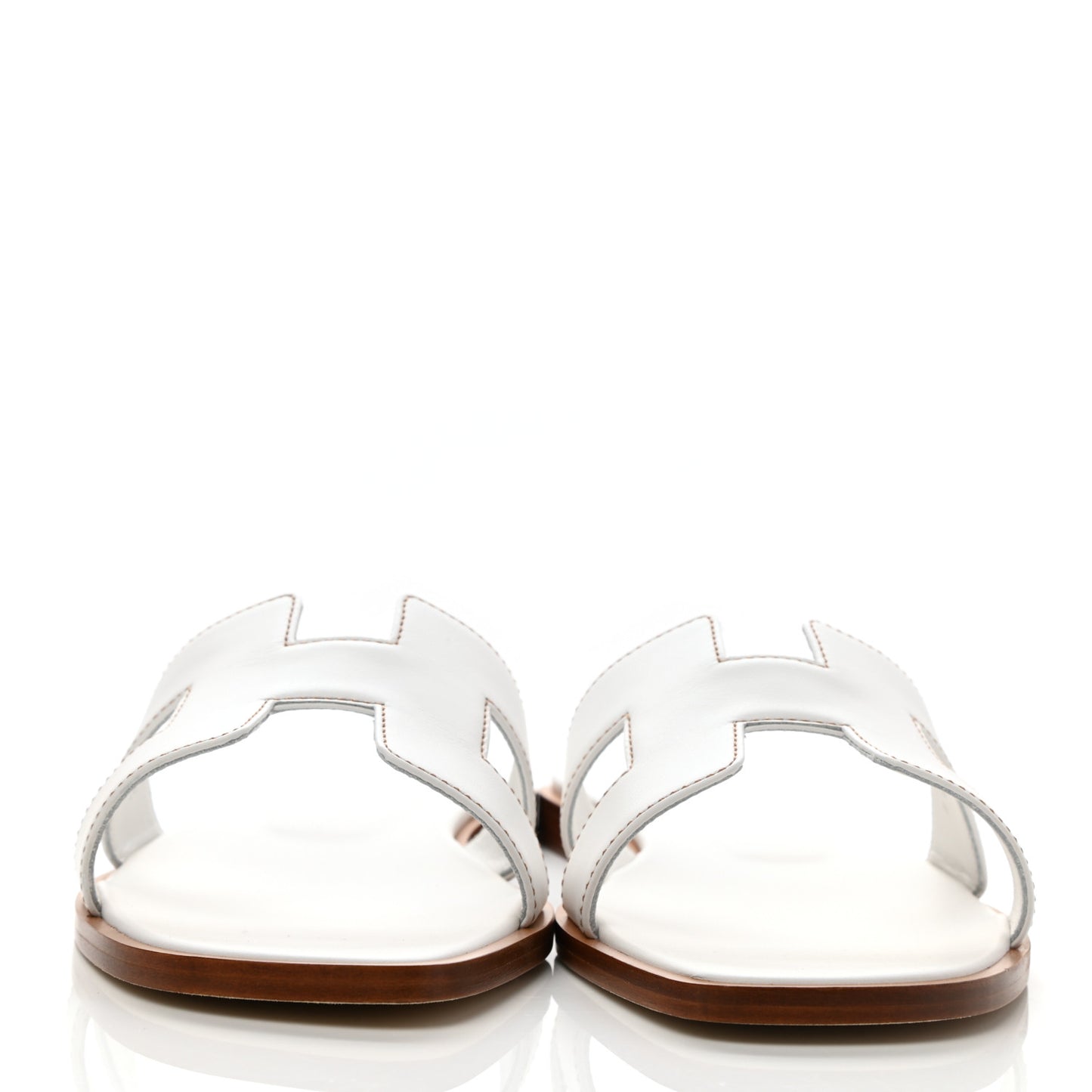 Box Calfskin Oran Sandals 37 White
