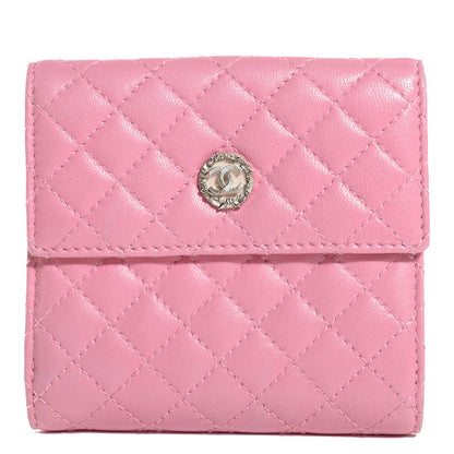 Chanel Lambskin Micro Quilted French Flap Wallet Pink 1 of 9