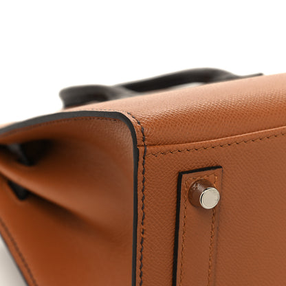 Hermes Madame Calfskin Matte Alligator Epsom Faubourg Day Birkin Sellier 20 Gold Ebene Orange 10 of 12