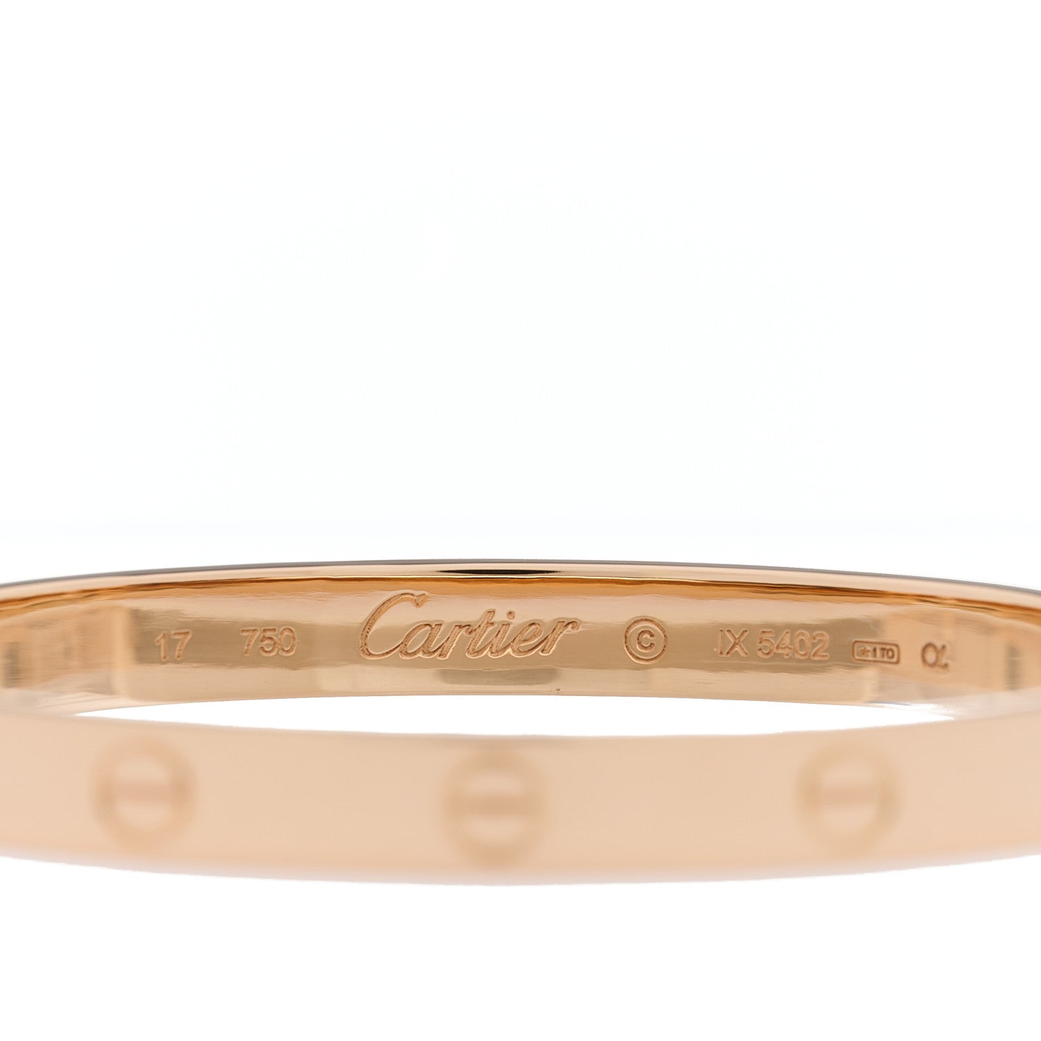 Cartier 18K Pink Gold LOVE Bracelet 17 3 of 3