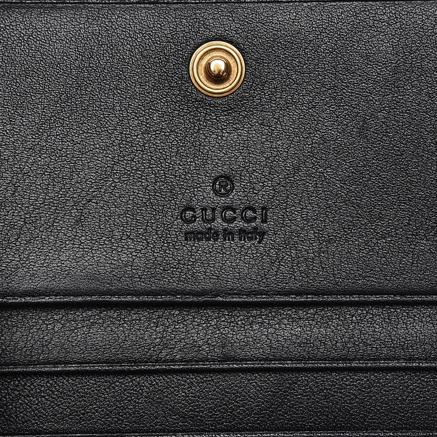 Gucci Calfskin Matelasse GG Marmont Card Case Black 6 of 8