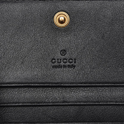 Gucci Calfskin Matelasse GG Marmont Card Case Black 6 of 8