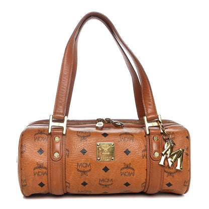 MCM Visetos Essential Barrel Bag Cognac 1 of 8