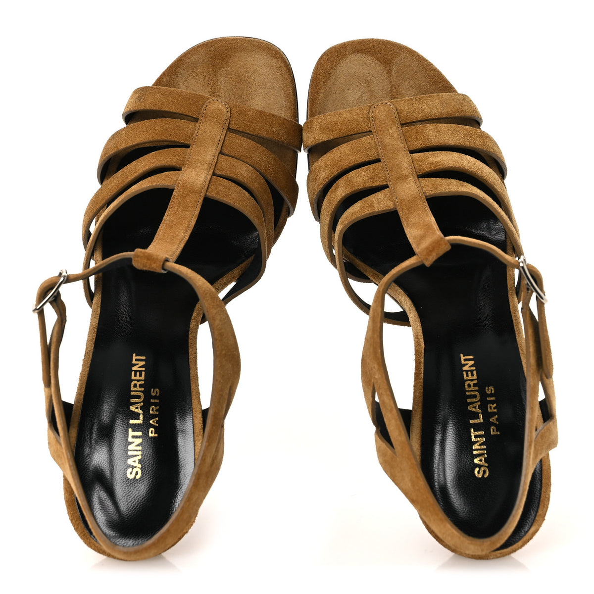 Suede Bianca 105 Platform Sandals 39 Tan