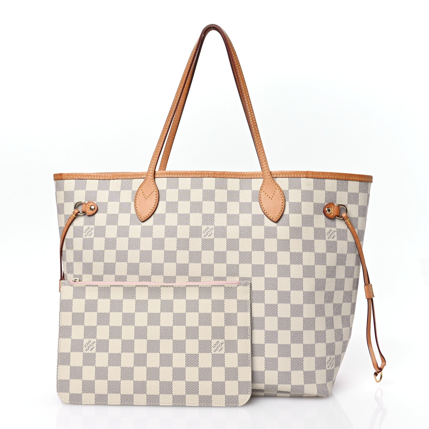 Damier Azur Neo Neverfull MM Rose Ballerine