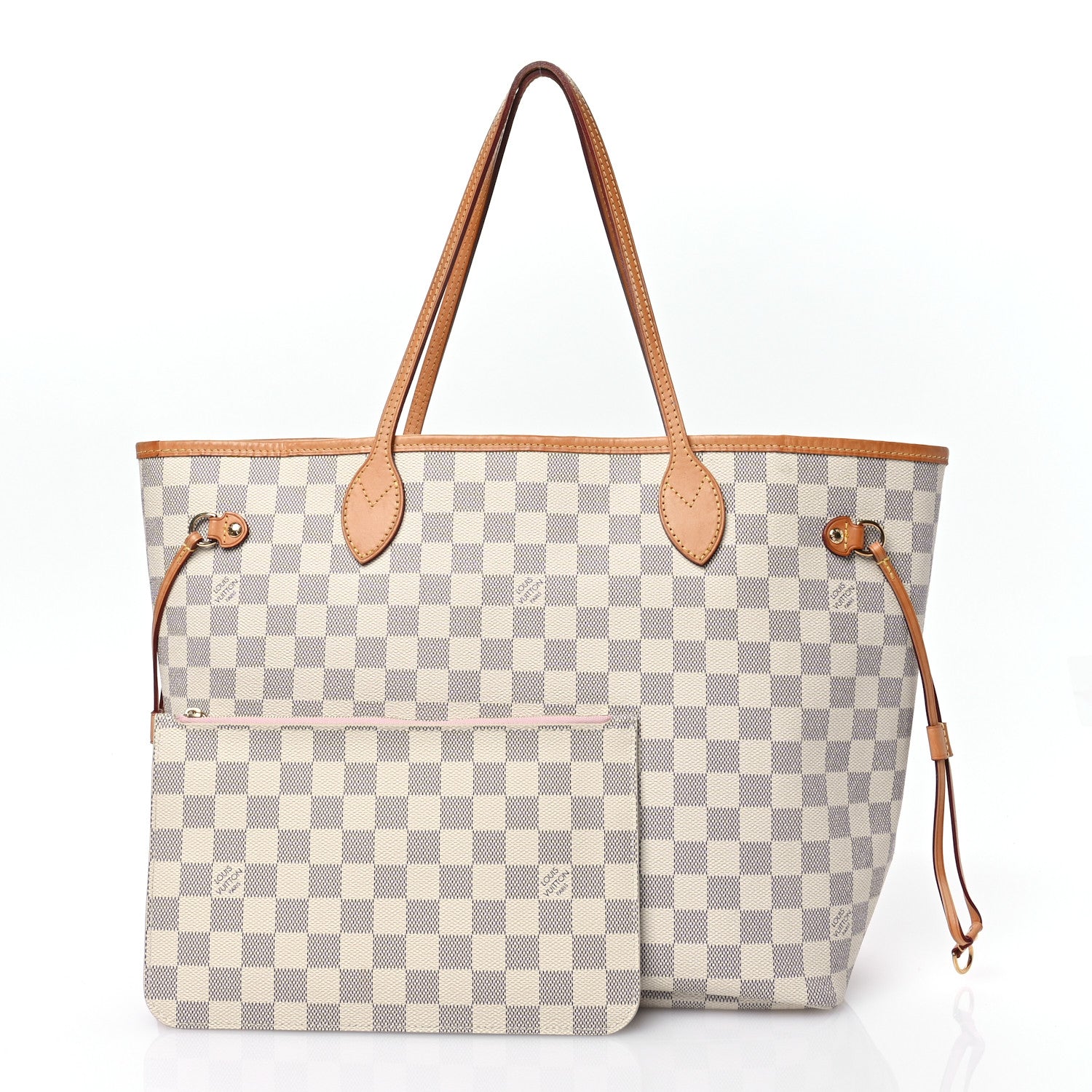 Louis Vuitton Damier Azur Neo Neverfull MM Rose Ballerine 3 of 13