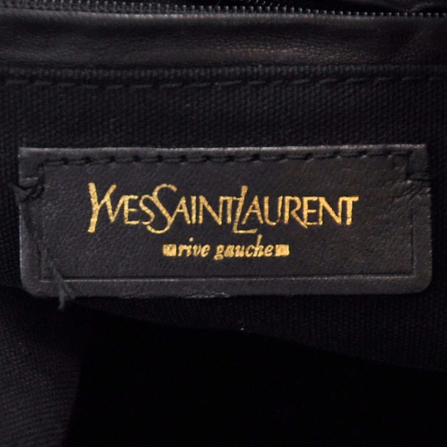 Saint Laurent Patent Croc Downtown Tote Black 6 of 7