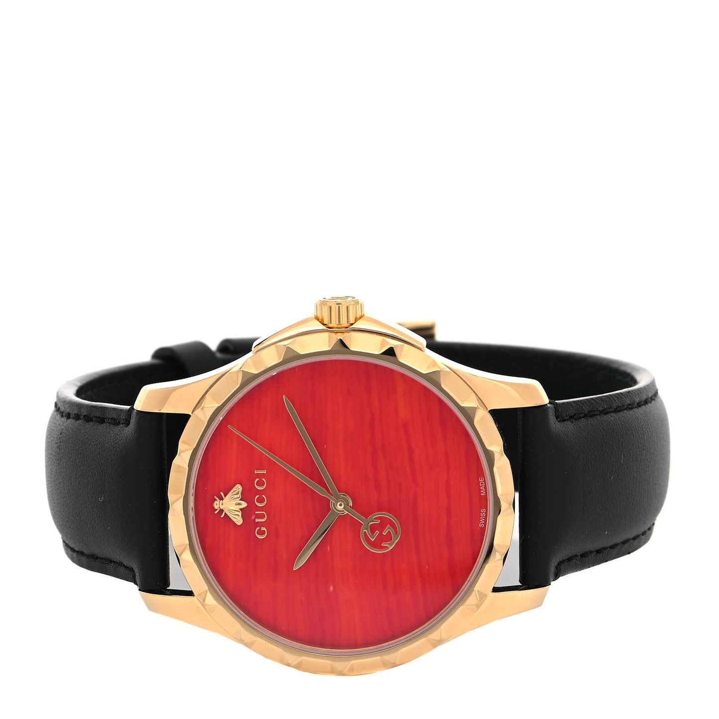 Stainless Steel Calfskin 38mm G-Timeless Quartz Watch Coral