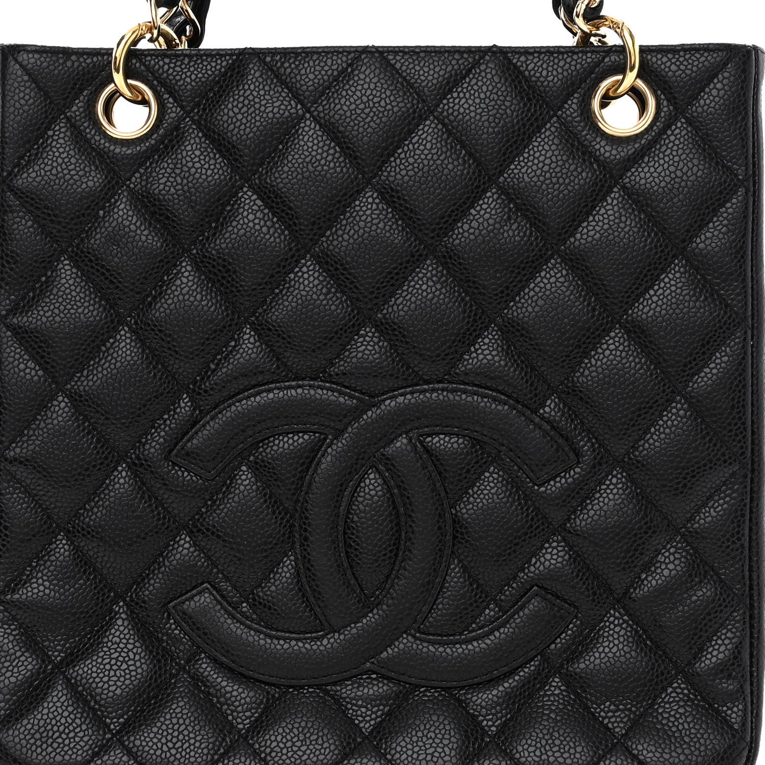Chanel Caviar Quilted Petit Shopping Tote PST Black 8 of 12