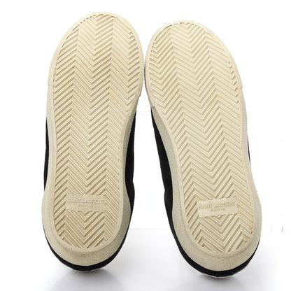 Saint Laurent Distressed Suede Womens Court Classic Sneakers 38 Black 6 of 11