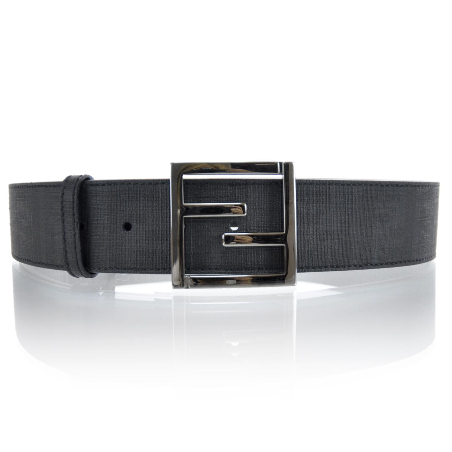 Fendi Zucca Spalmati FF Buckle Belt 85 34 Grey 3 of 8
