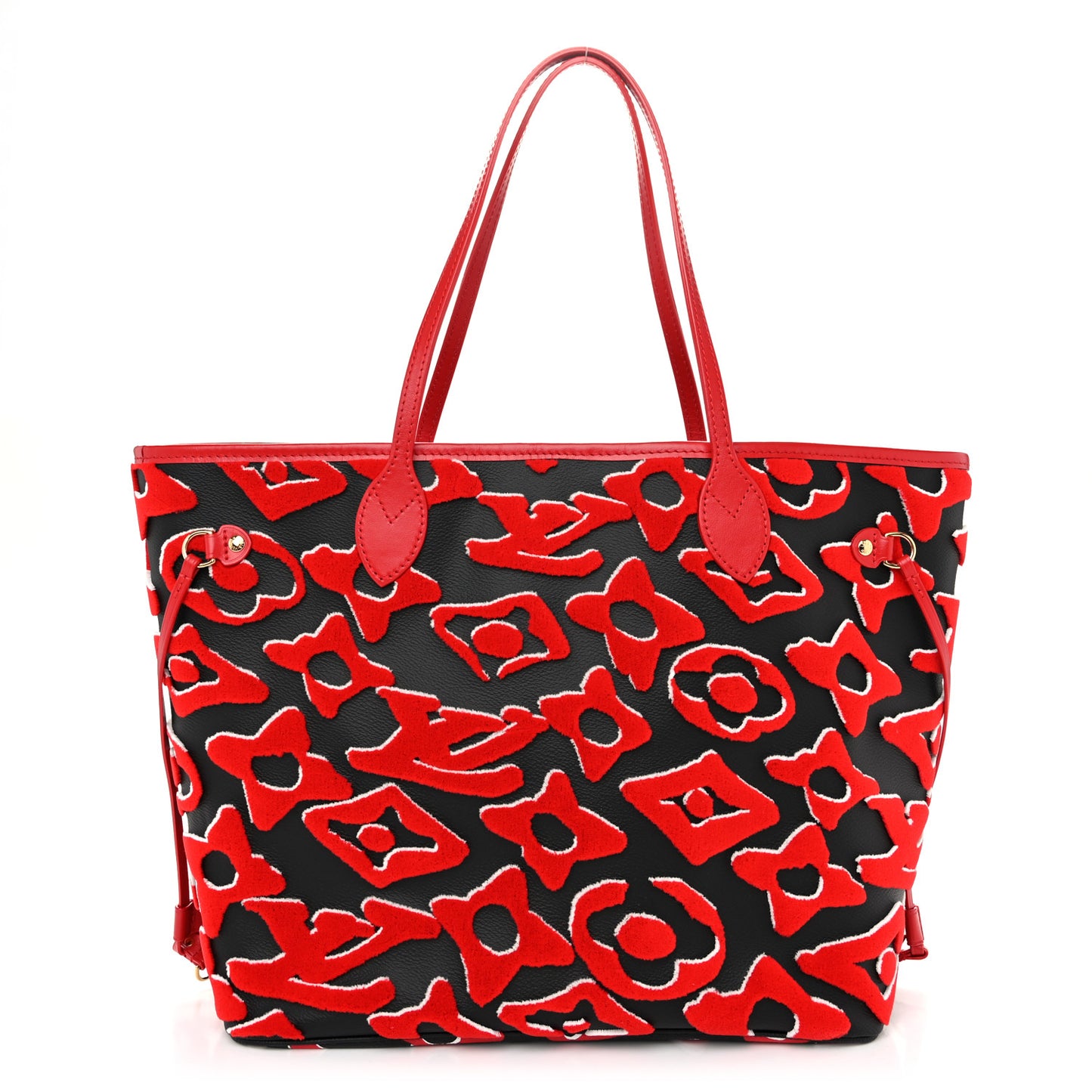 X UF Tufted Monogram Neverfull MM Black Red
