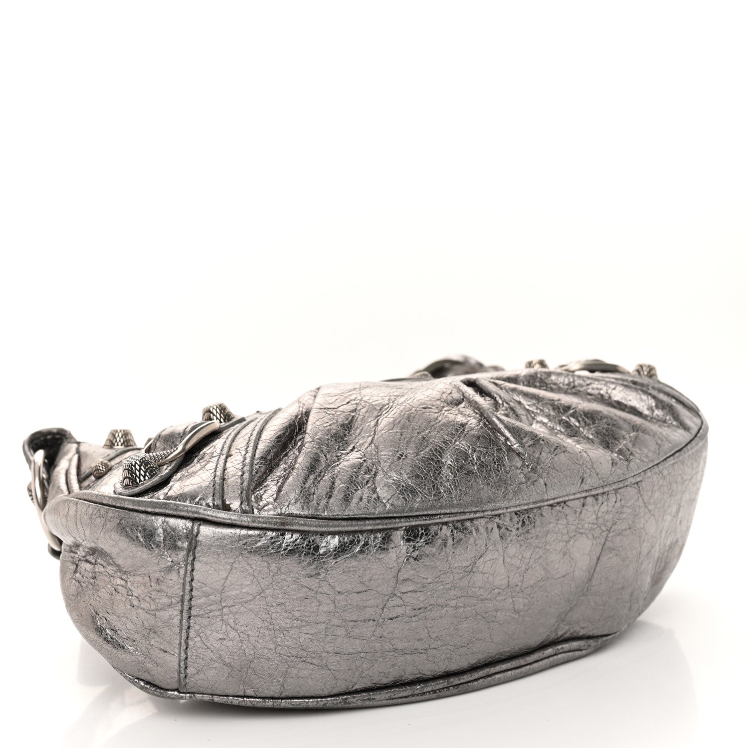 Balenciaga Metallic Agneau Arena Le Cagole Shoulder Bag XS Silver 4 of 12