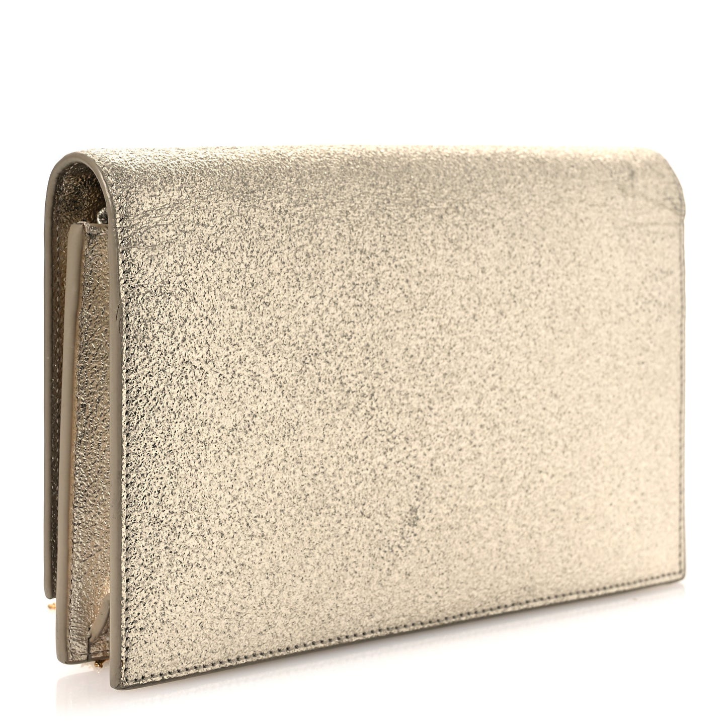 Metallic Calfskin Classic Monogram Kate Tassel Chain Wallet Platine