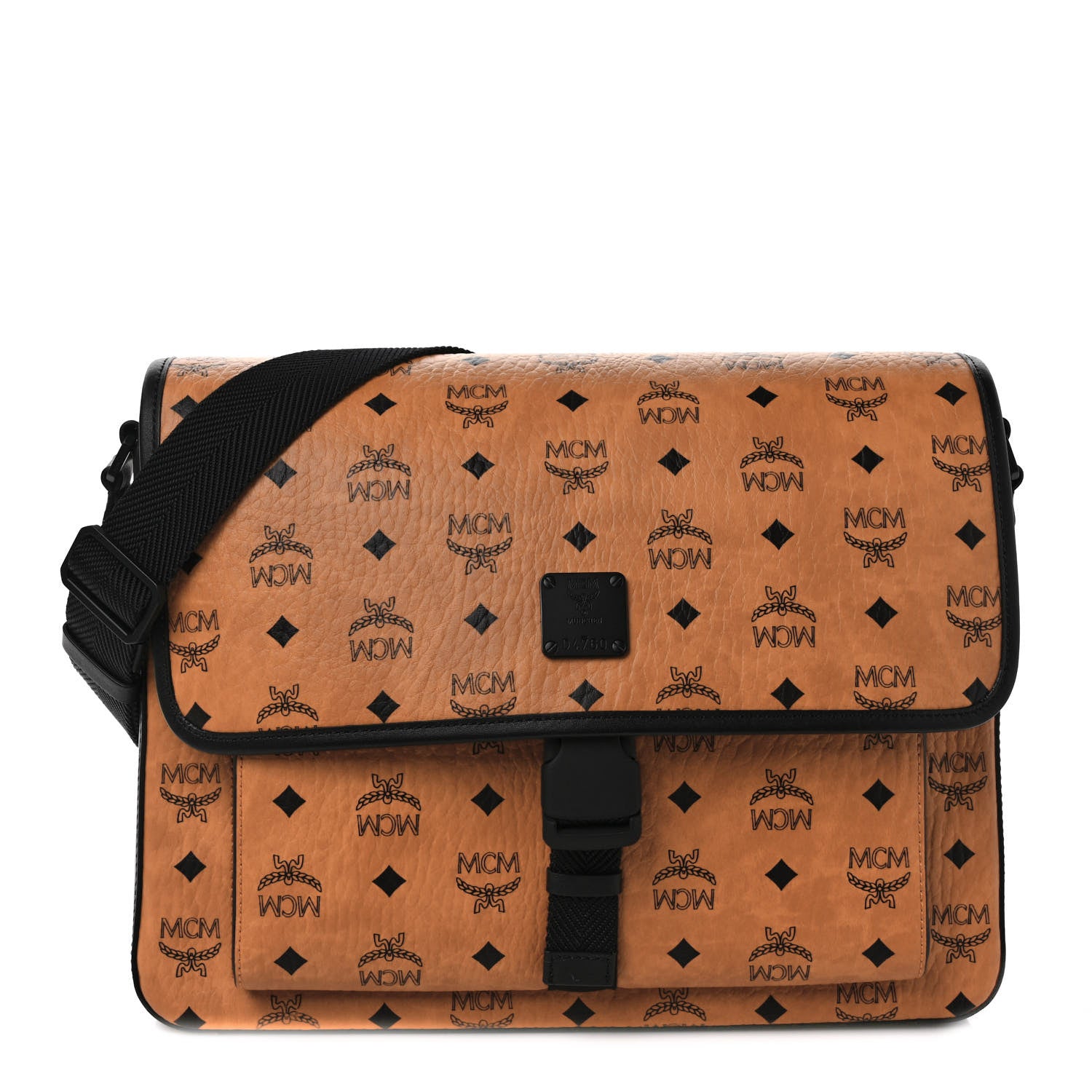 MCM Visetos Medium Klassik Messenger Bag Cognac Black 1 of 8