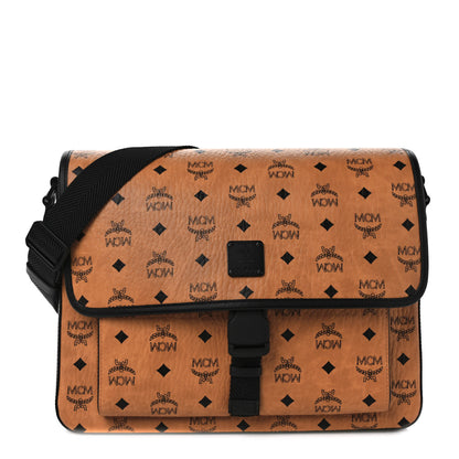 MCM Visetos Medium Klassik Messenger Bag Cognac Black 1 of 8