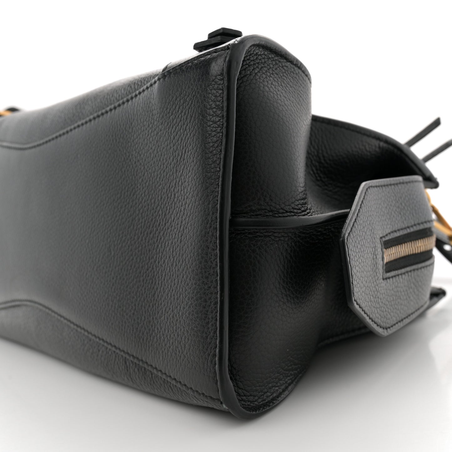 Grained Calfskin Neo Classic Gold Hardware S City Black