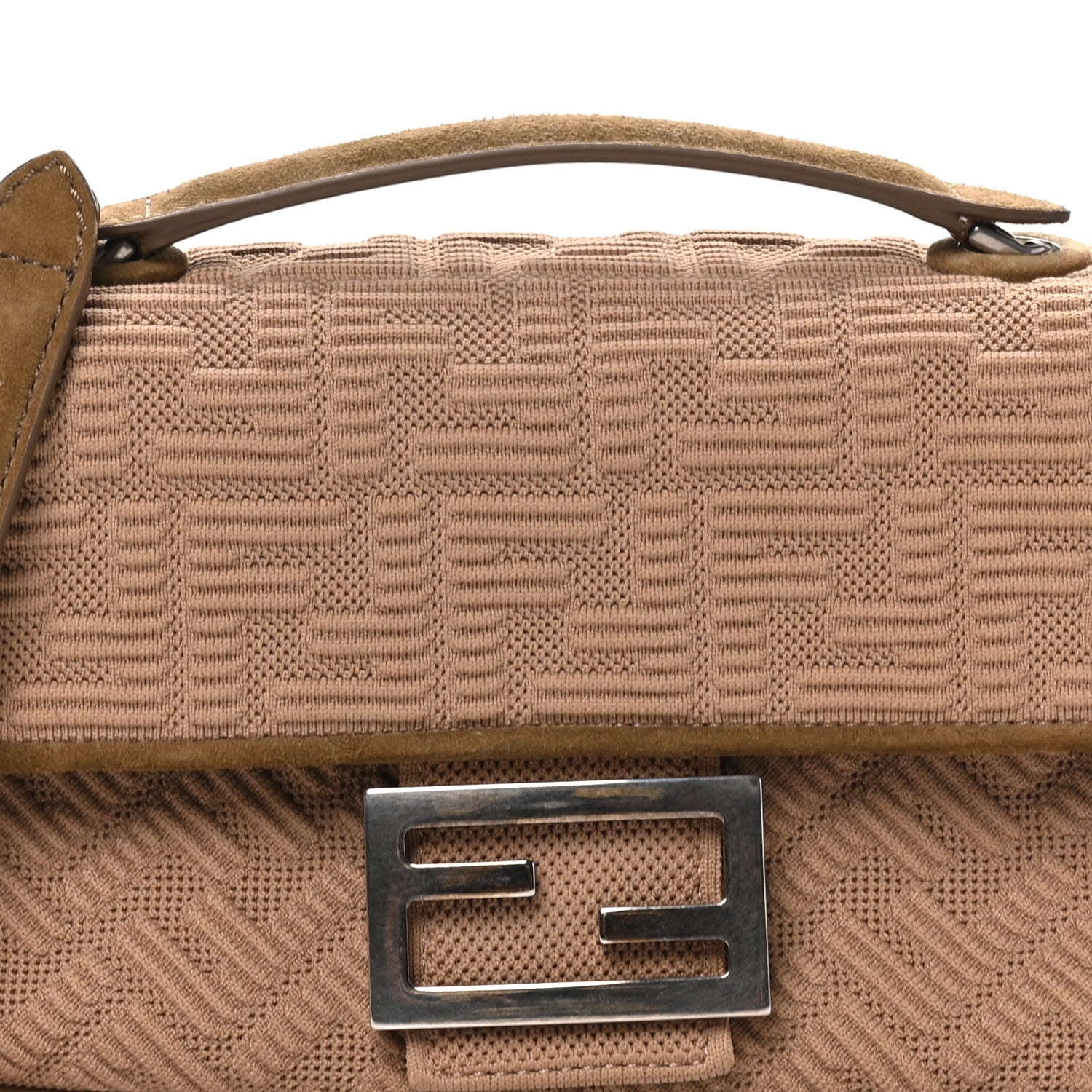 Fendi Technical Fabric FF Midi Chain Baguette Sand 8 of 10
