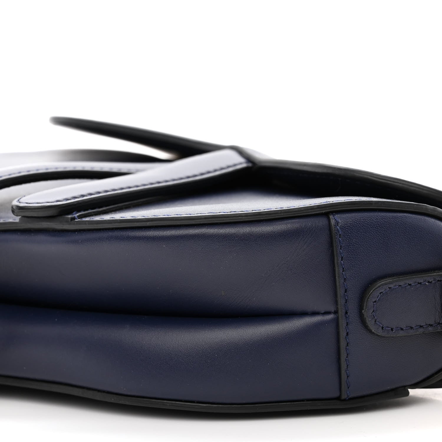 Christian Dior Grained Calfskin Mini Saddle Bag Navy 9 of 10