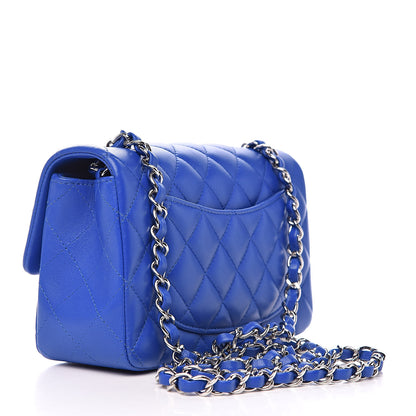 Chanel Lambskin Quilted Mini Rectangular Flap Royal Blue 3 of 12