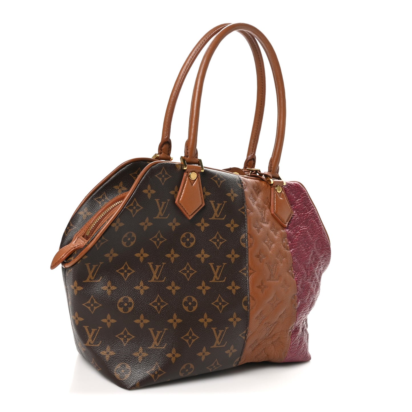Monogram Stripes Medium Bag Bordeaux