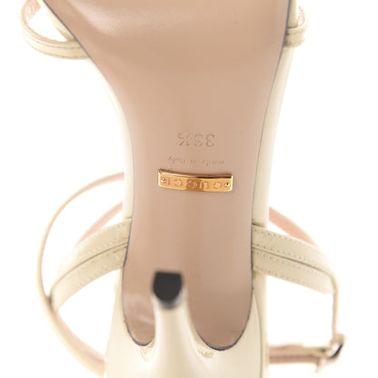 Gucci Vernice Crystal Sandals 36.5 Vintage White 7 of 9