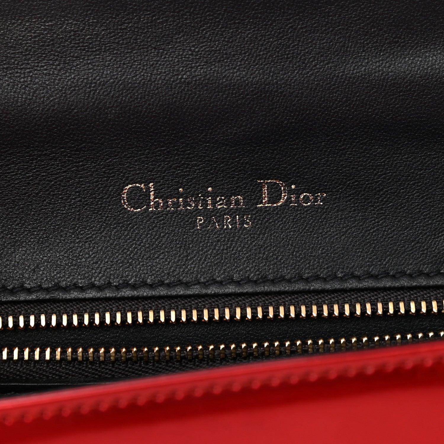 Christian Dior Metallic Patent Micro-Cannage Small Diorama Flap Bag Red 5 of 11