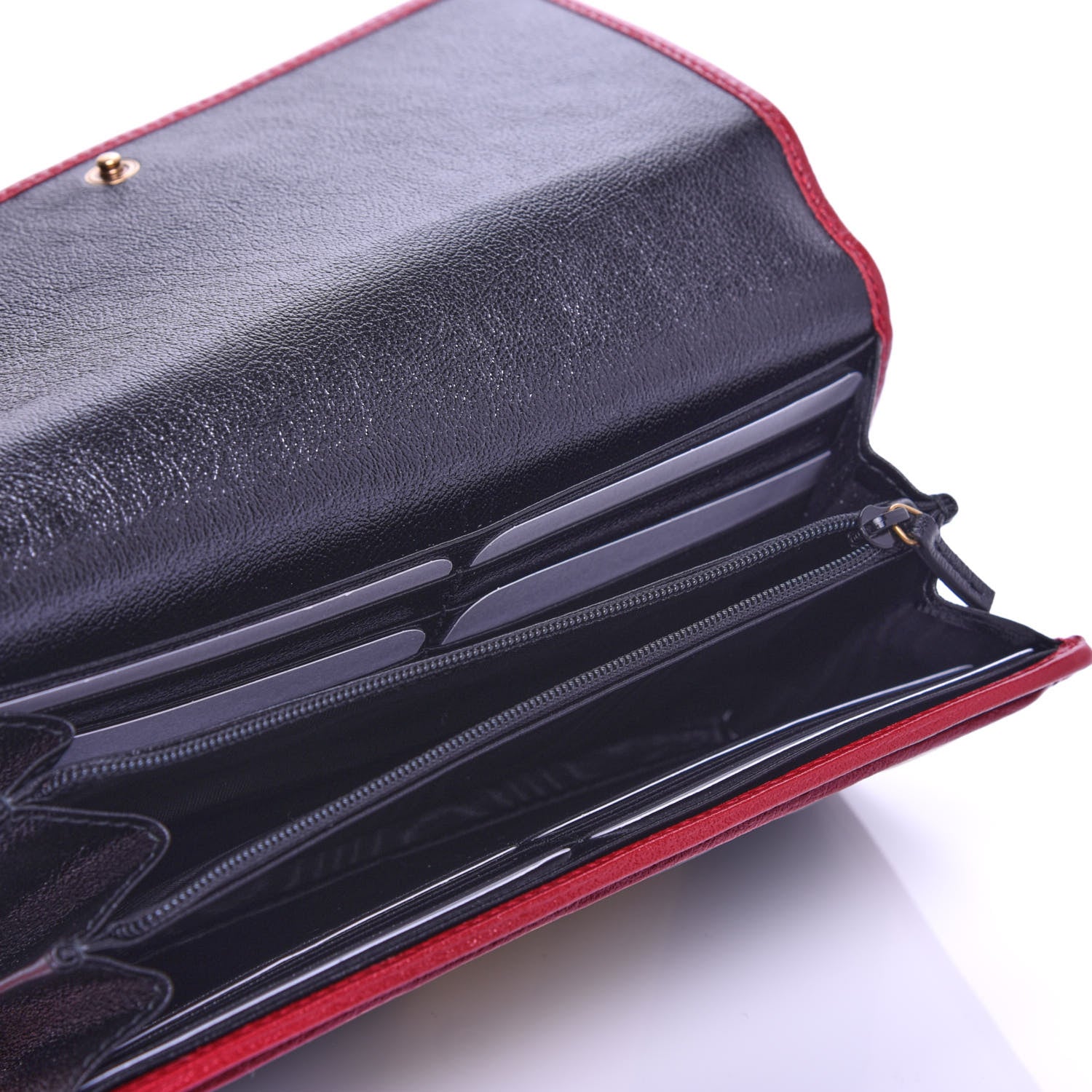 Gucci Azalea Calfskin Matelasse Diagonal Patchwork Torchon GG Marmont Continental Wallet Black Beige Romantic Cerise 5 of 7