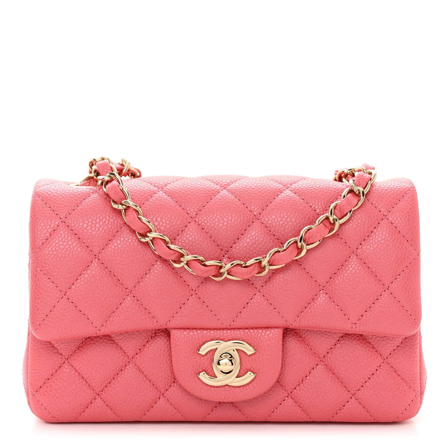 Chanel Caviar Quilted Mini Rectangular Flap Dark Pink 1 of 10
