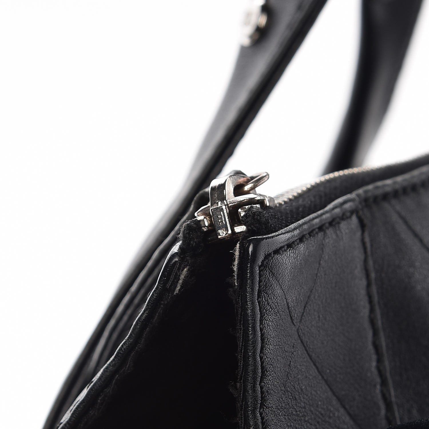 Chanel Coated Canvas Quilted Small Paris Biarritz Tote Black 8 of 15