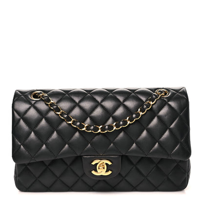 Chanel Lambskin Quilted Medium Double Flap Black 1 of 10