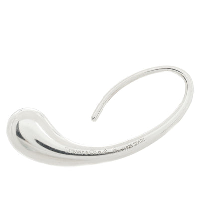 Tiffany Sterling Silver Elsa Peretti Teardrop Hoop Earrings 4 of 4