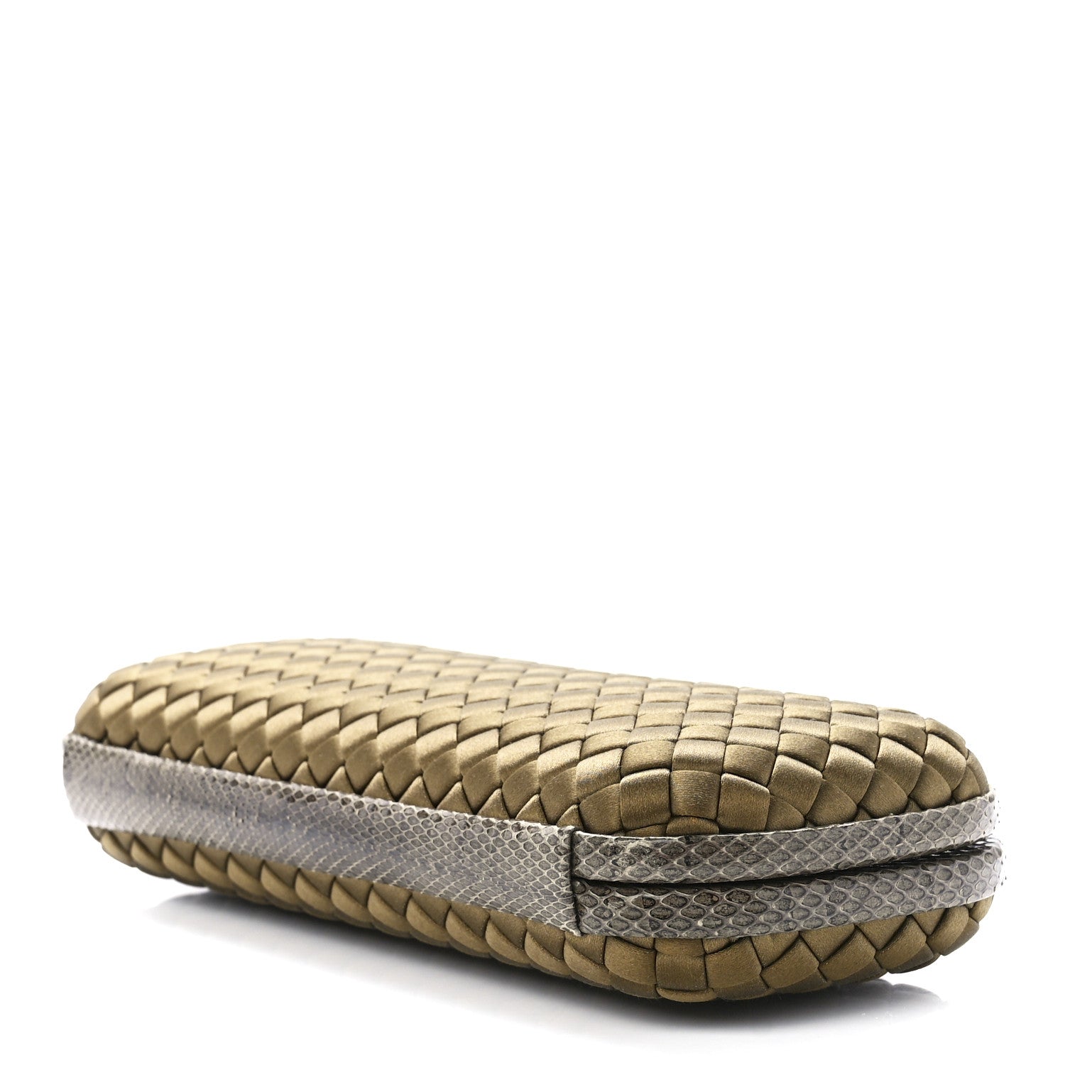 Bottega Veneta Satin Intreccio Impero Ayers Stretch Knot Clutch Light Brown 8 of 10