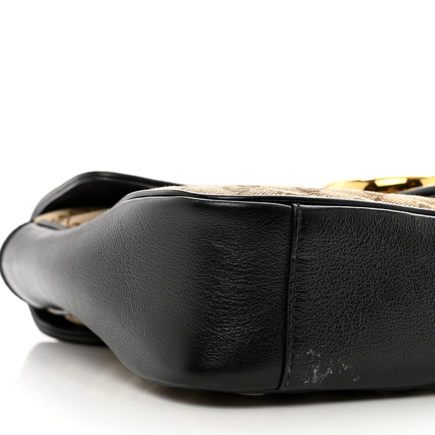 Gucci Monogram Azalea Calfskin Matelasse Diagonal Medium GG Marmont Shoulder Bag Beige Ebony Black 9 of 10
