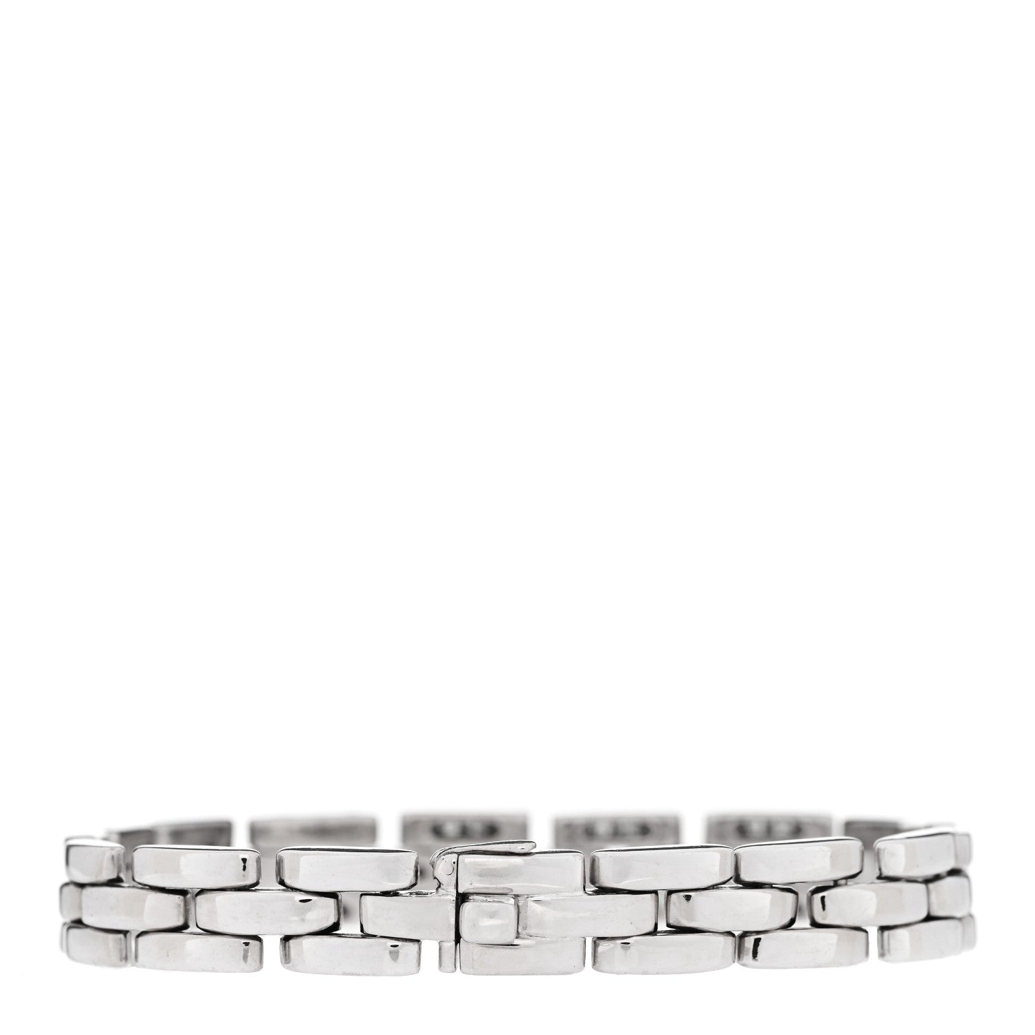 Cartier 18K White Gold Diamond Maillon Panthere Link Bracelet 3 of 5