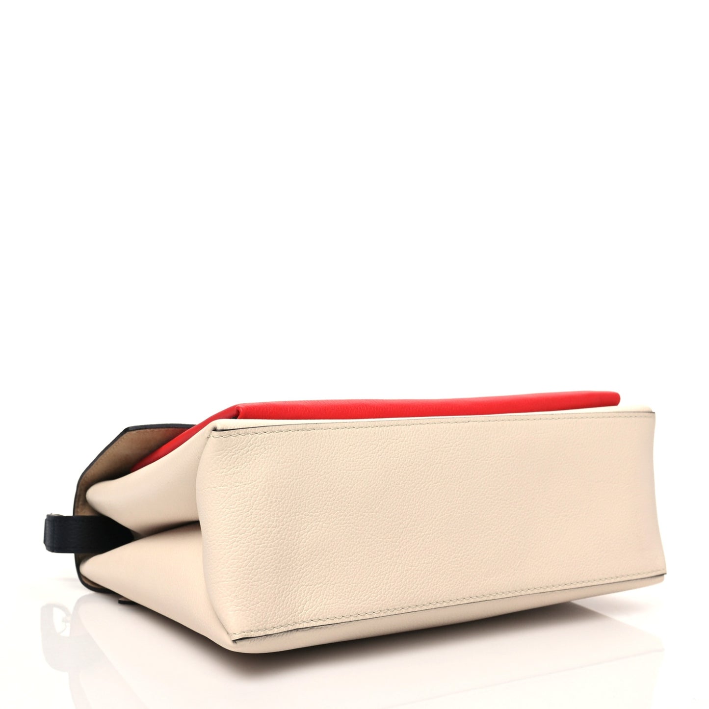 Soft Calfskin My Lockme Top Handle Kabuki Red Quartz Black