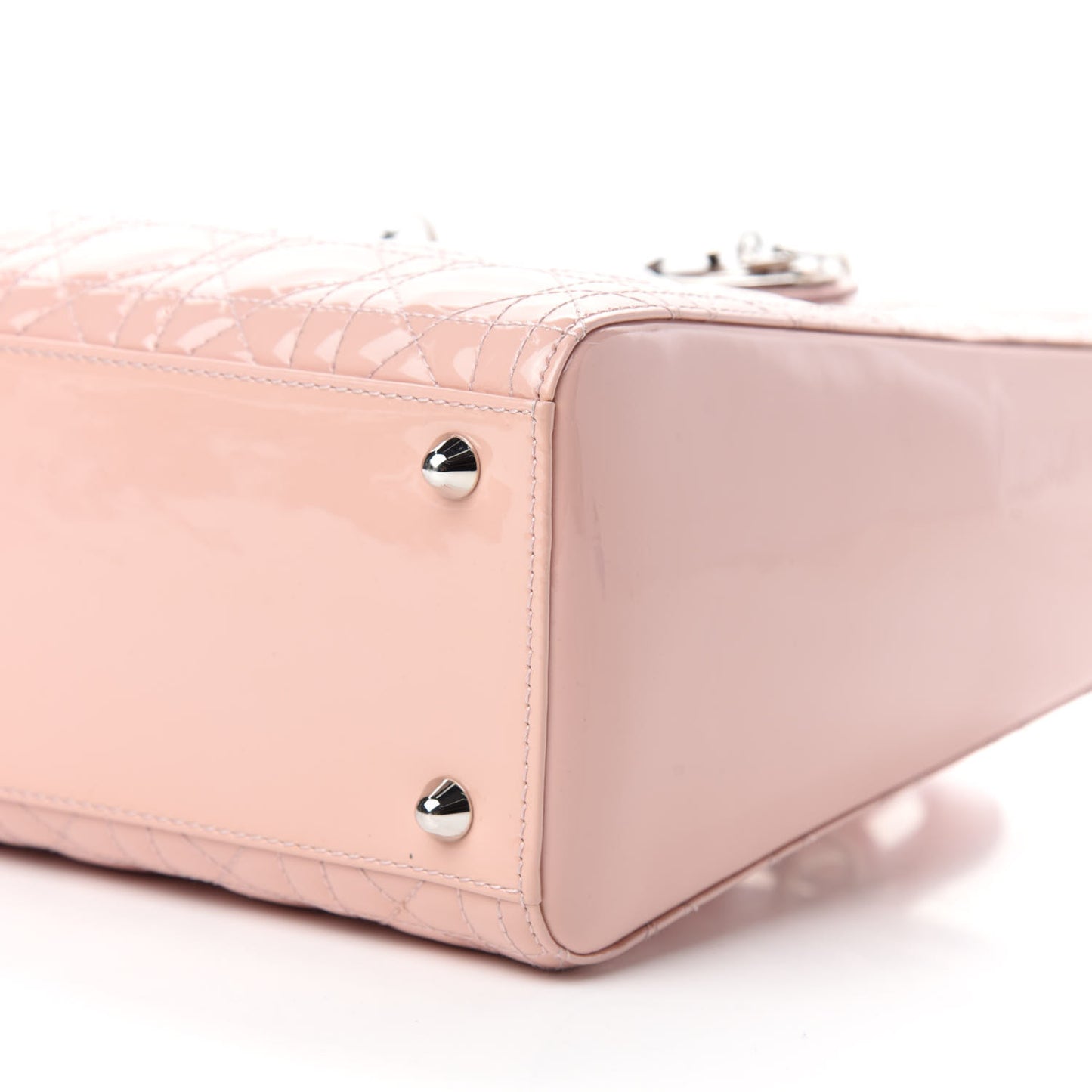 Patent Cannage Large Lady Dior Light Pink