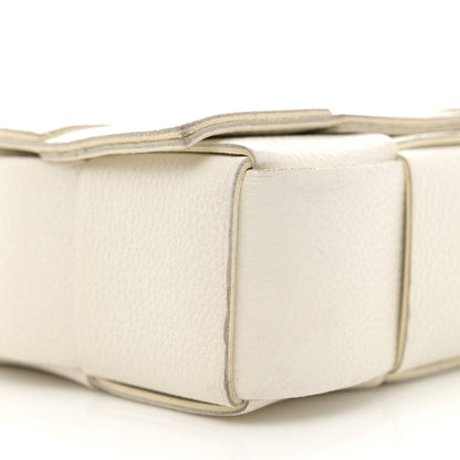 Bottega Veneta Grained Calfskin Maxi Intrecciato Cassette Crossbody Bag White 10 of 13