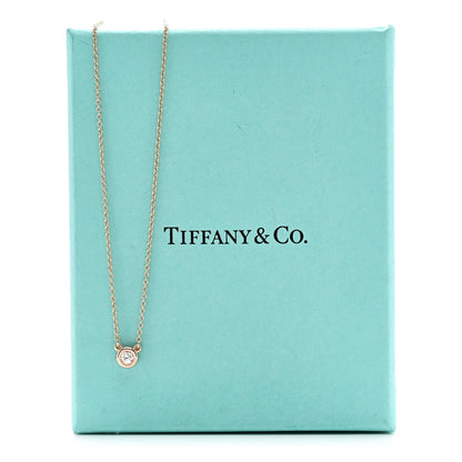 Tiffany 18K Rose Gold Diamond .12ct Elsa Peretti Diamonds by the Yard Pendant Necklace 6 of 6