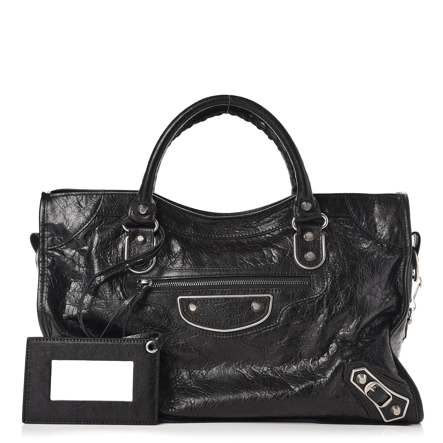 Balenciaga Agneau Silver Metallic Edge Hardware City Black 1 of 8