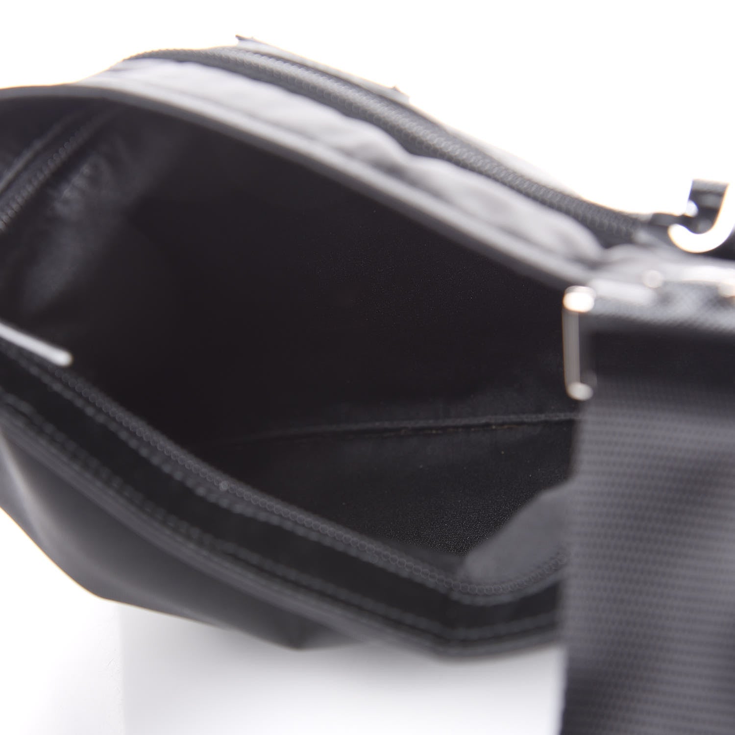 Prada Nylon Saffiano Flat Messenger Bag Black 5 of 10