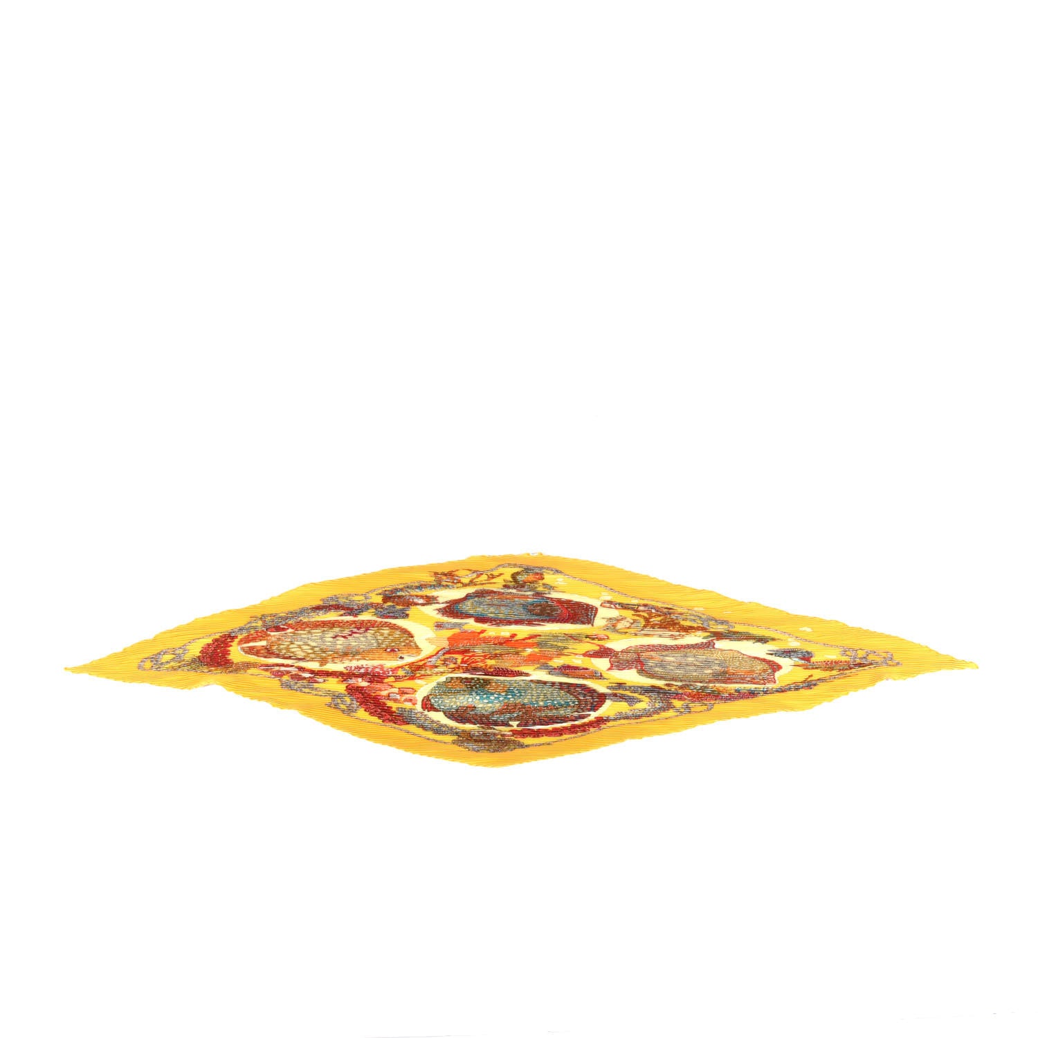 Hermes Silk Grands Fonds Plisse Scarf 1 of 4