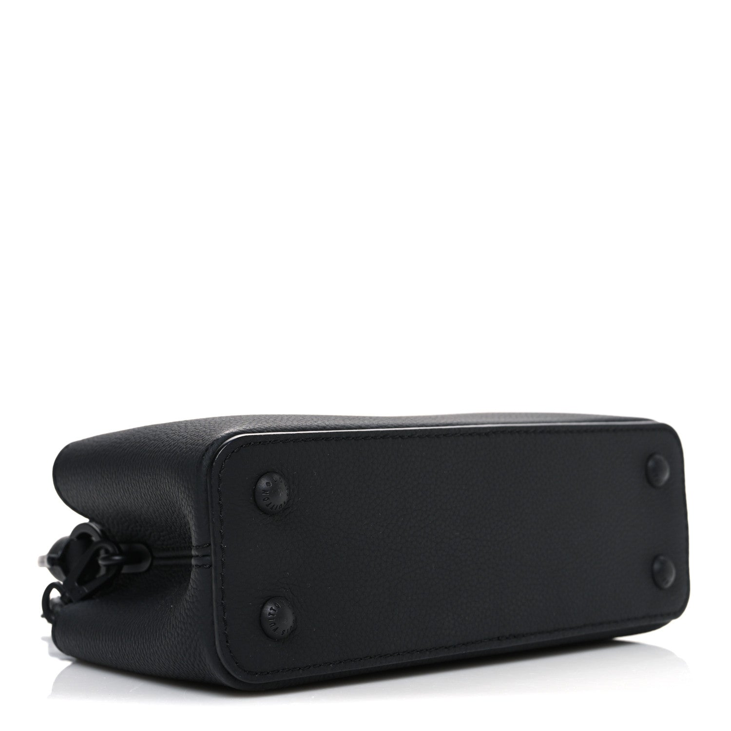 Louis Vuitton Matte Taurillon Capucines East West Mini All Black 4 of 9