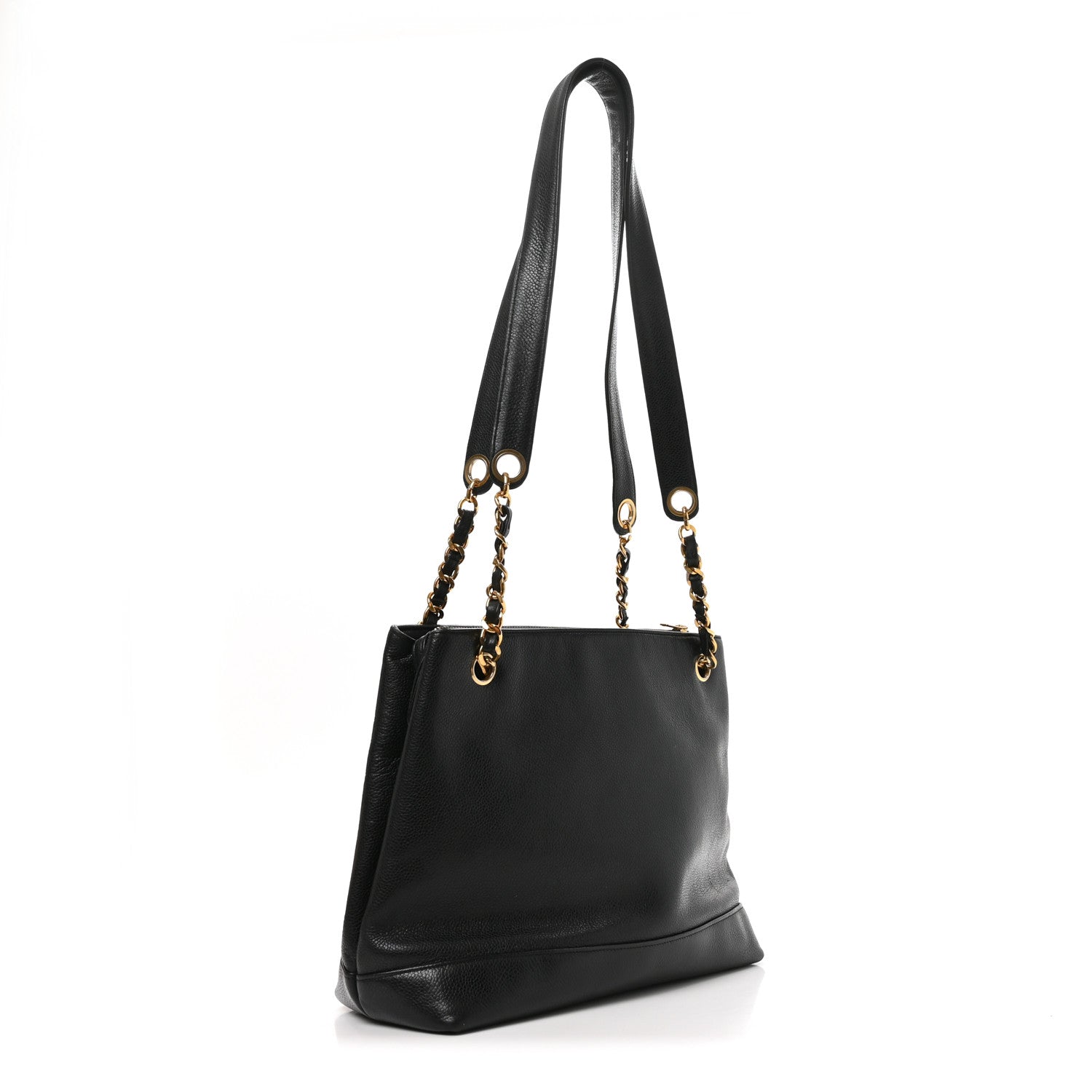 Chanel Caviar Large CC Shoulder Bag Black 3 of 9