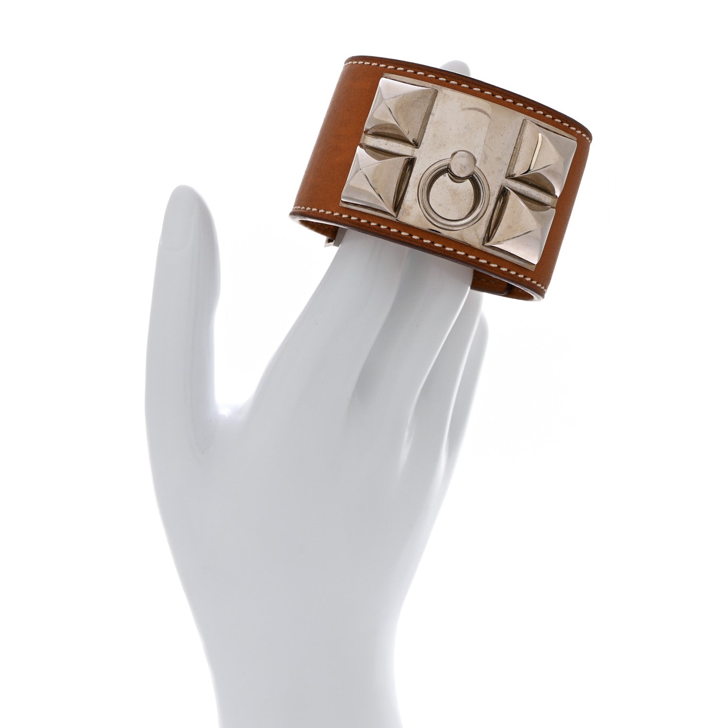 Hermes Barenia Collier De Chien CDC Bracelet S Fauve 2 of 5