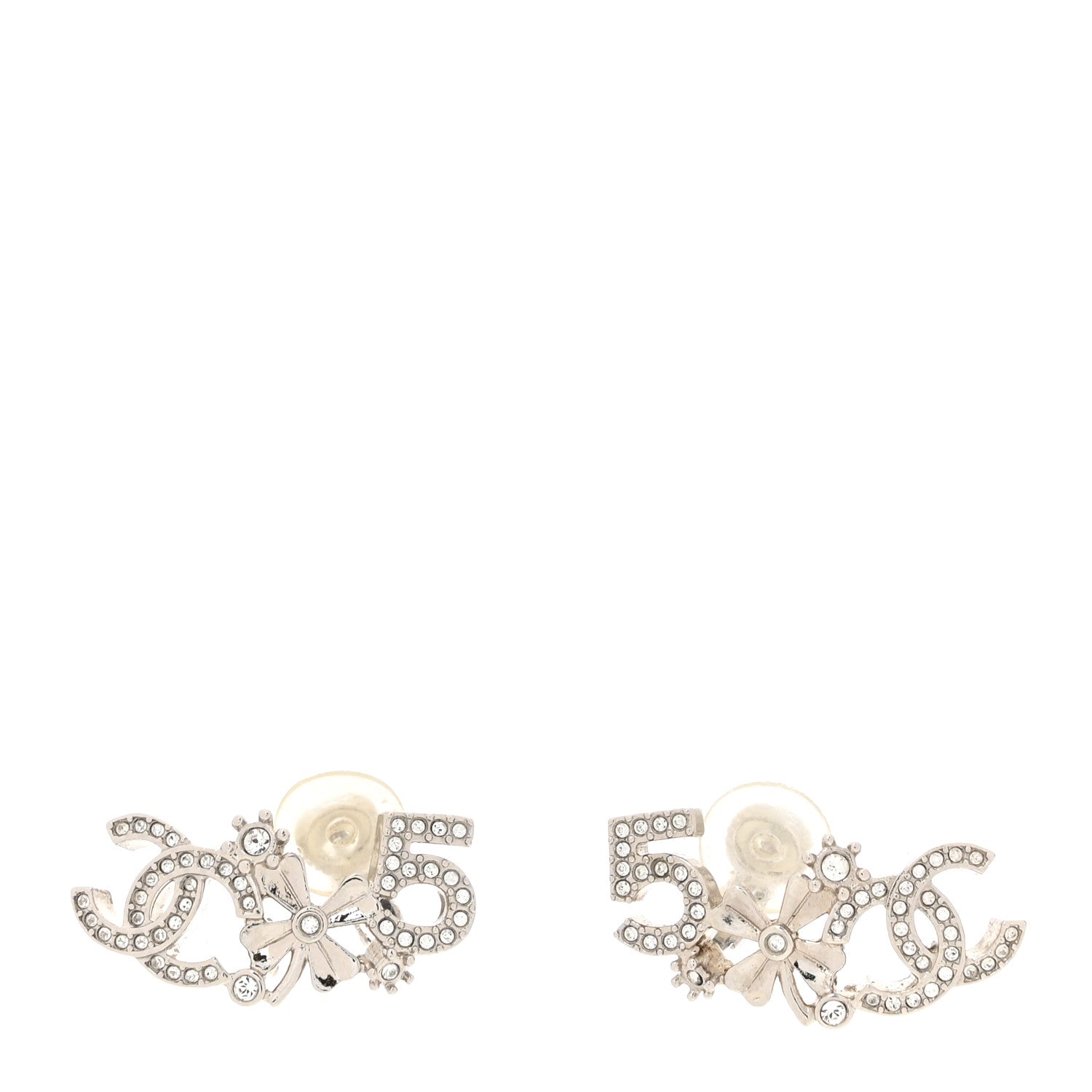 Chanel Crystal Star 5 CC Earrings Silver 1 of 5