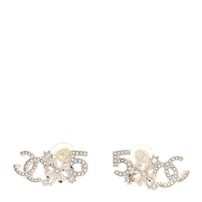 Chanel Crystal Star 5 CC Earrings Silver 1 of 5