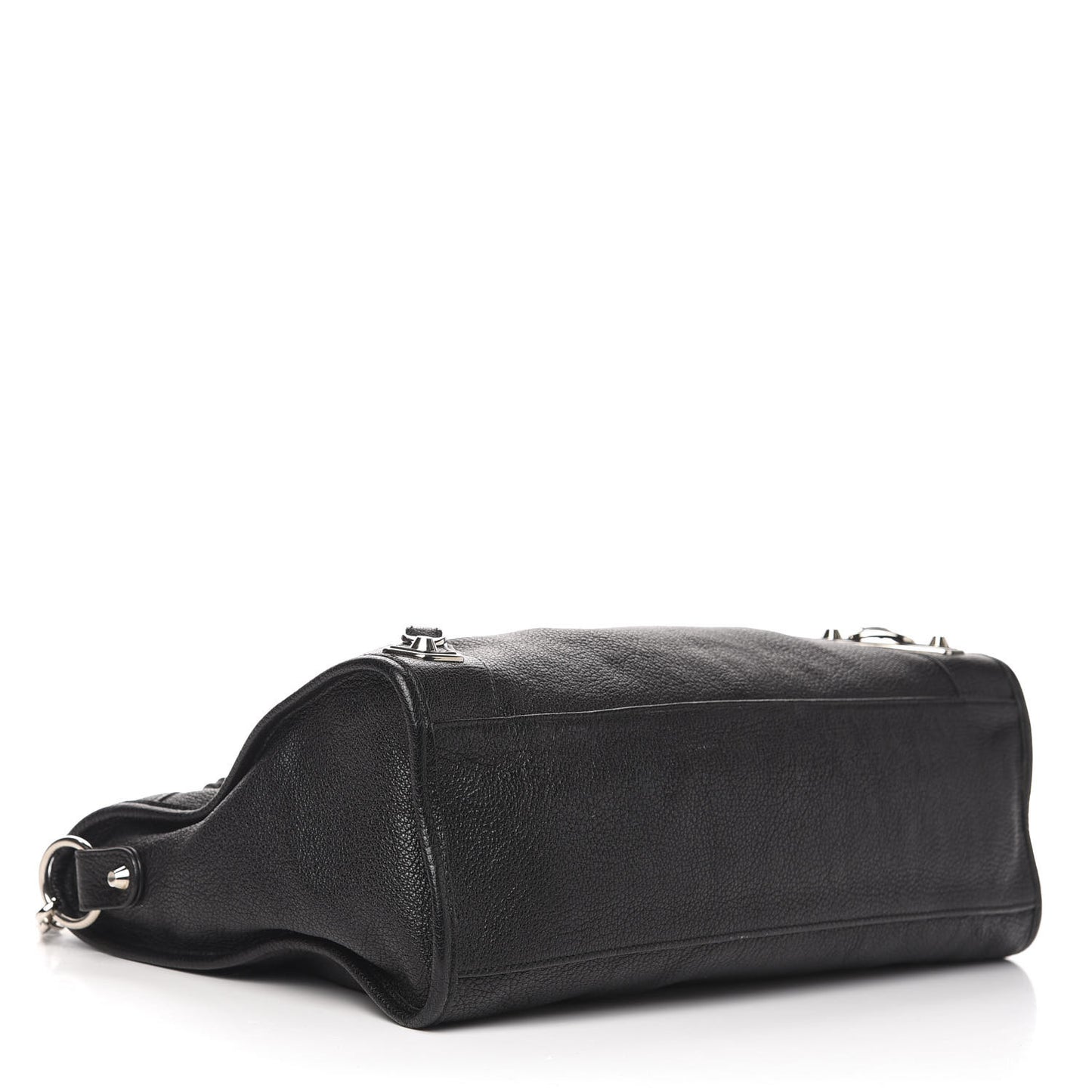 Chevre Silver Metallic Edge Hardware City Black