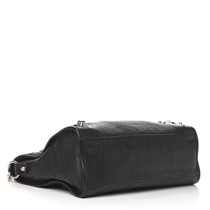 Balenciaga Chevre Silver Metallic Edge Hardware City Black 5 of 11