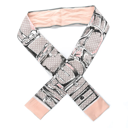 Louis Vuitton Silk Monogram Trunks Bandeau Rose Poudre 1 of 3